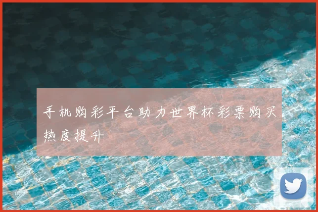 手机购彩平台助力世界杯彩票购买热度提升