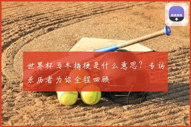 世界杯马冬梅梗是什么意思？专访亲历者为你全程回顾